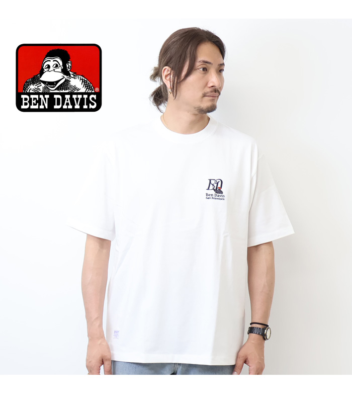 BEN DAVIS（ベンデイビス） 接触冷感 ワンポイント刺繍 半袖Tシャツ