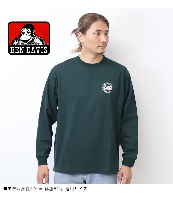 BEN DAVIS（ベンデイビス） サークルロゴ 長袖Tシャツ ビッグ