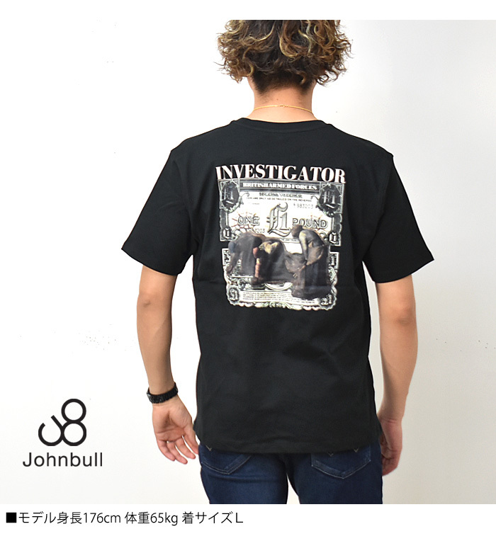 Johnbull ジョンブル プリントTシャツ 胸ポケット POUND バック