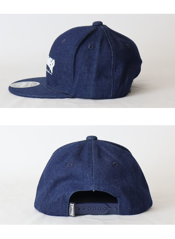 THRASHER（スラッシャー） キッズサイズ ロゴ刺繍 デニム キャップ