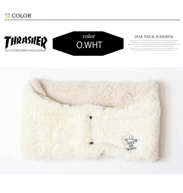 THRASHER（スラッシャー） マークゴンザレス ボアフリース ネック