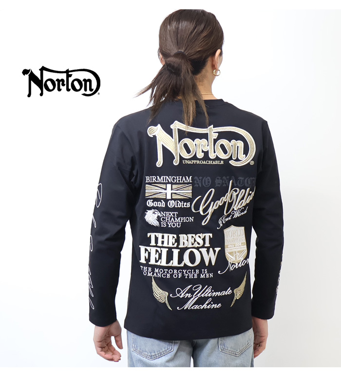 ノートン（NORTON） ゴールド刺繍 MAX ロンT メンズ カットソー 長T