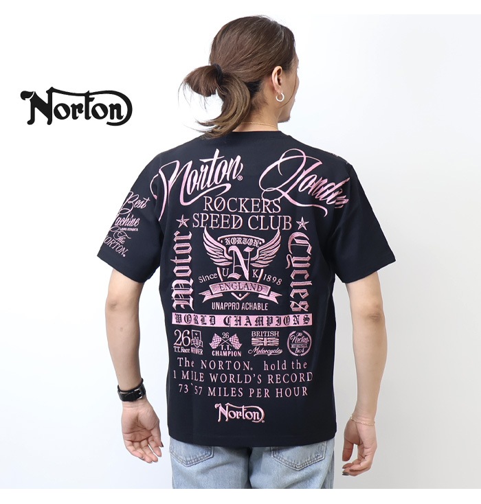 BLUMARINE ブルマリン ピンク ラインストーン ラメ ロゴ Tシャツ ノートン（NORTON） ピンクメタル MAX Tシャツ メンズ 半袖Tシャツ