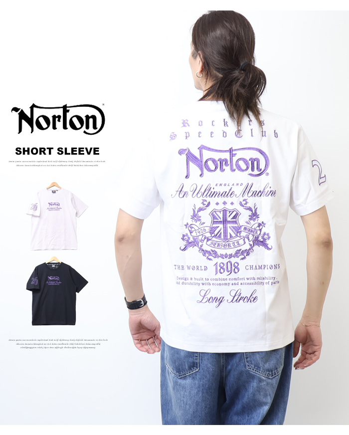 ノートン（NORTON） パープルメタルMAX Tシャツ メンズ 半袖Tシャツ
