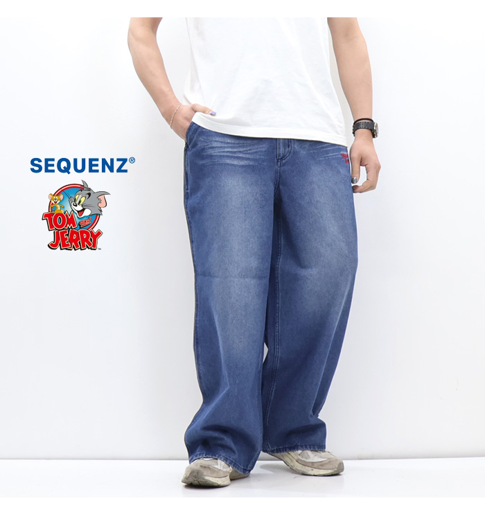DENIME Lot 367 デニム　 42 ３td セットでジーパン半額 SEQUENZ トムとジェリー ルーズデニムパンツ ジーンズ メンズ 送料無料