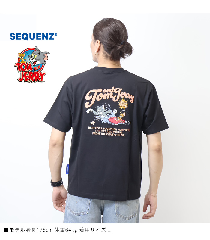 さとう様へ♥2/3 Prosperity Sequence SEQUENZ トムとジェリー 刺繍 半袖Tシャツ