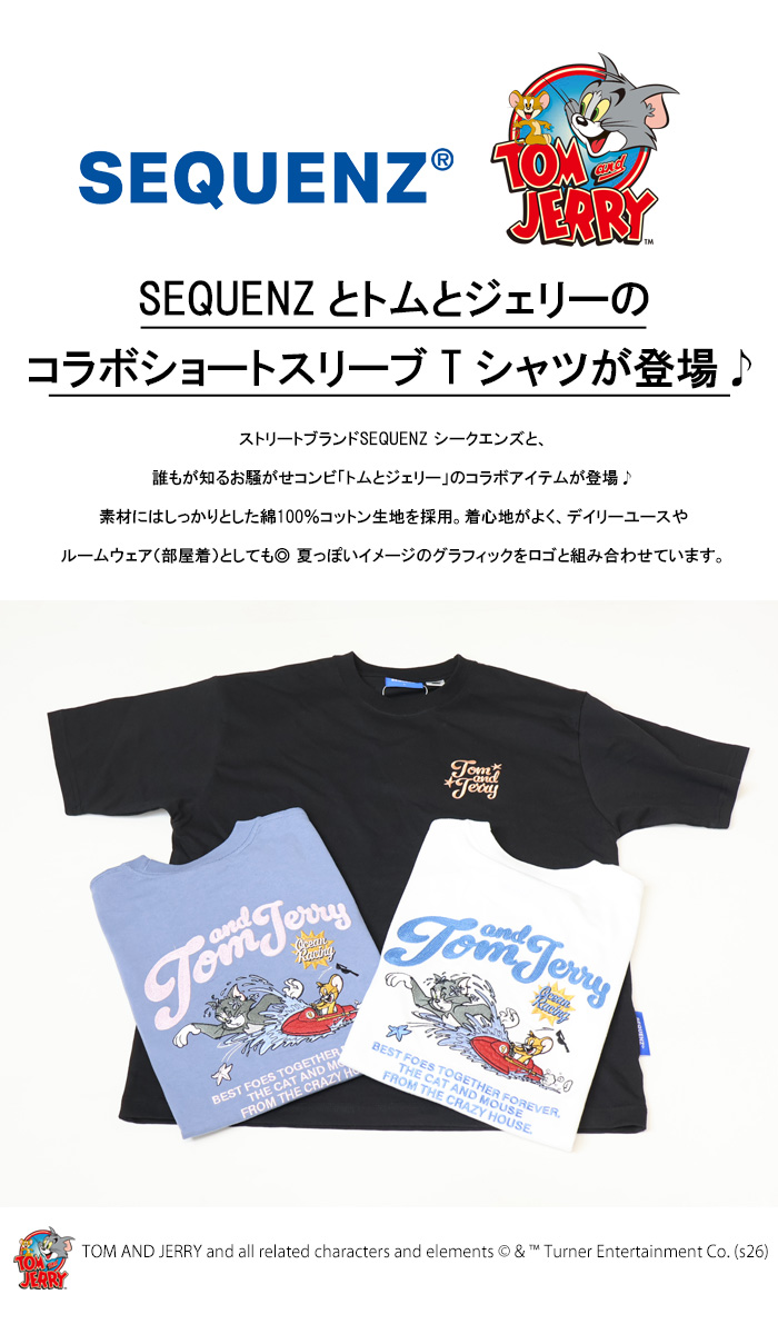Prosperity Sequence SEQUENZ トムとジェリー 刺繍 半袖Tシャツ