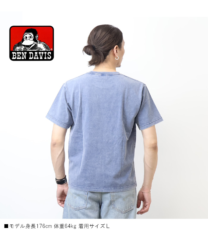 BEN DAVIS（ベンデイビス） ヴィンテージ加工 胸ポケット 半袖Tシャツ