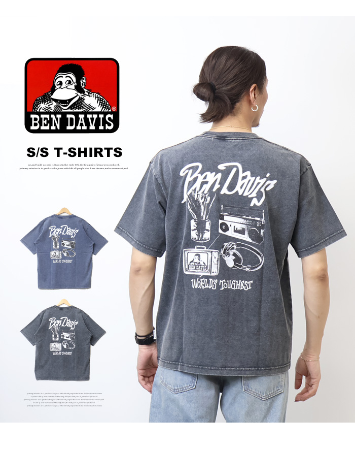 BEN DAVIS（ベンデイビス） ヴィンテージ加工 プリント 半袖Tシャツ