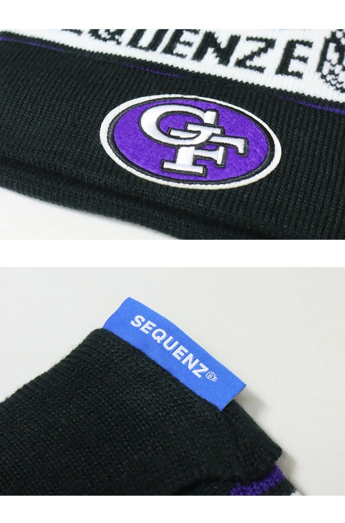 SEQUENZ ガーフィールド ボンボン付き ニットキャップ ニット帽 メンズ