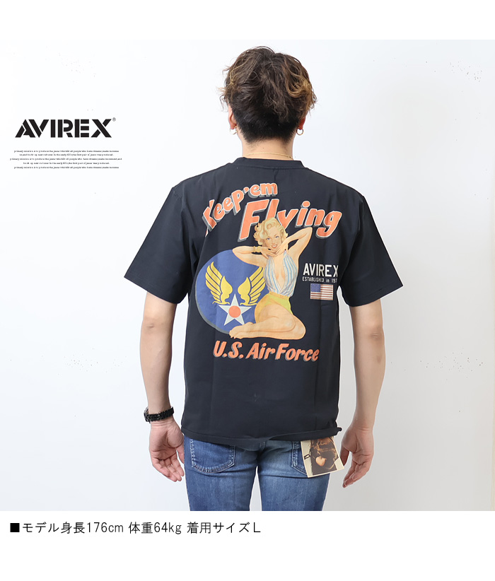 AVIREX アヴィレックス ピンナップ バックプリント 半袖Tシャツ