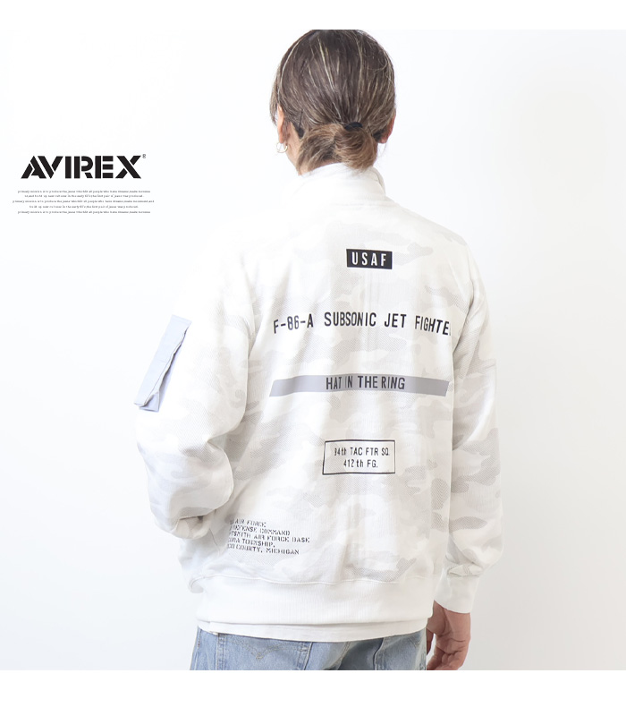 AVIREX アヴィレックス ステンシル スタンドジップジャケット AVIREX アヴィレックス ステンシル スタンドジップジャケット