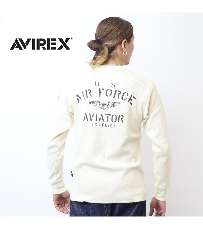 AVIREX（アヴィレックス） ハニカムワッフル USAF 長袖Tシャツ