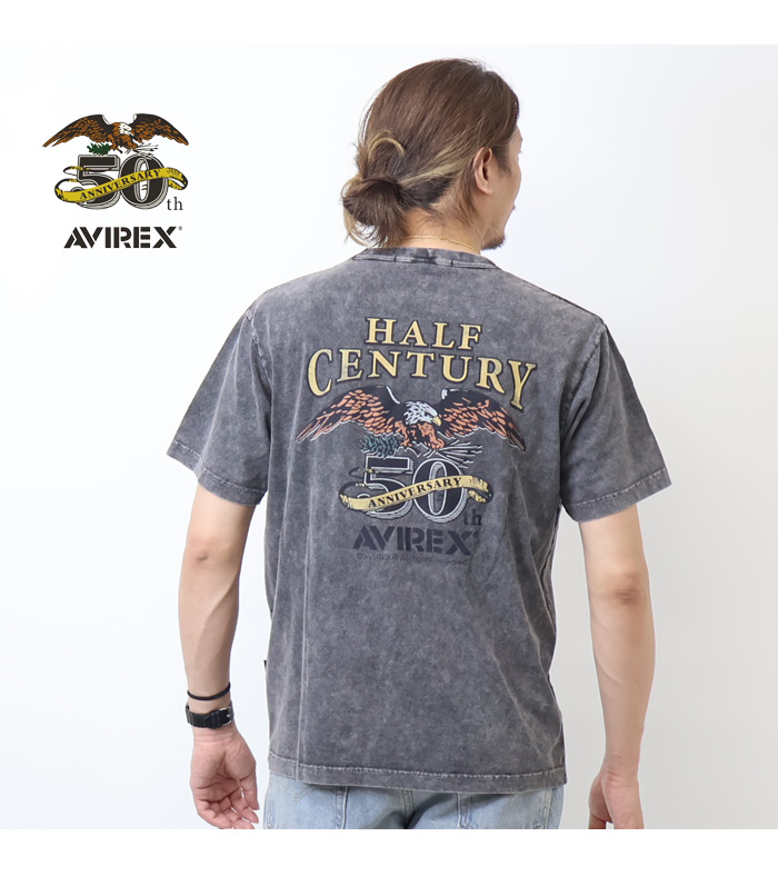 AVIREX Avirex アビレックス 半袖 パッチ ヘリンボーン