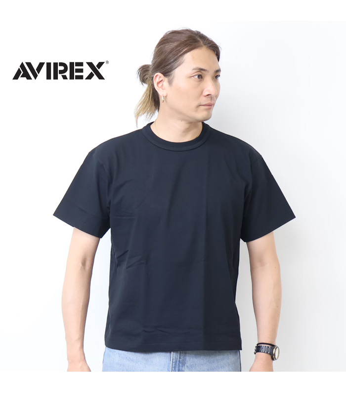 AVIREX（アヴィレックス） クルーネック 半袖Tシャツ パック入り 無地