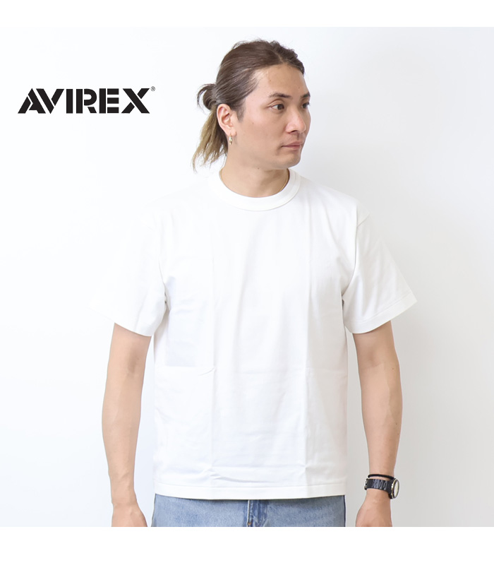 AVIREX（アヴィレックス） クルーネック 半袖Tシャツ パック入り 無地