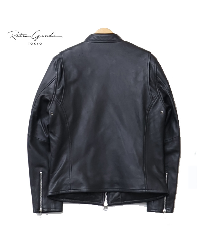 【美品】AVIREX ライダースジャケット シングル オリーブ 山羊革 Lサイズ AVIREX（アヴィレックス） Retro Grade レトログレード シープレザー