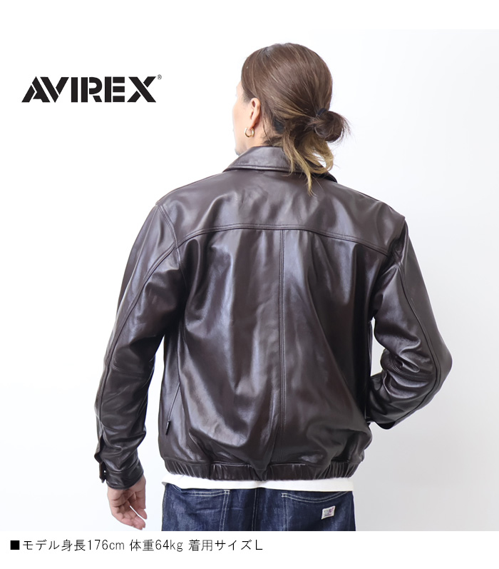 AVIREX（アヴィレックス） ゴート ベジ スイングトップ レザー