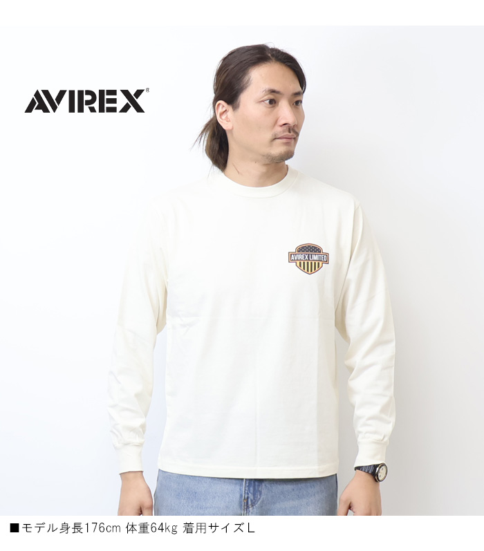 AVIREX（アヴィレックス） EAGLE イーグルプリント 長袖Tシャツ メンズ