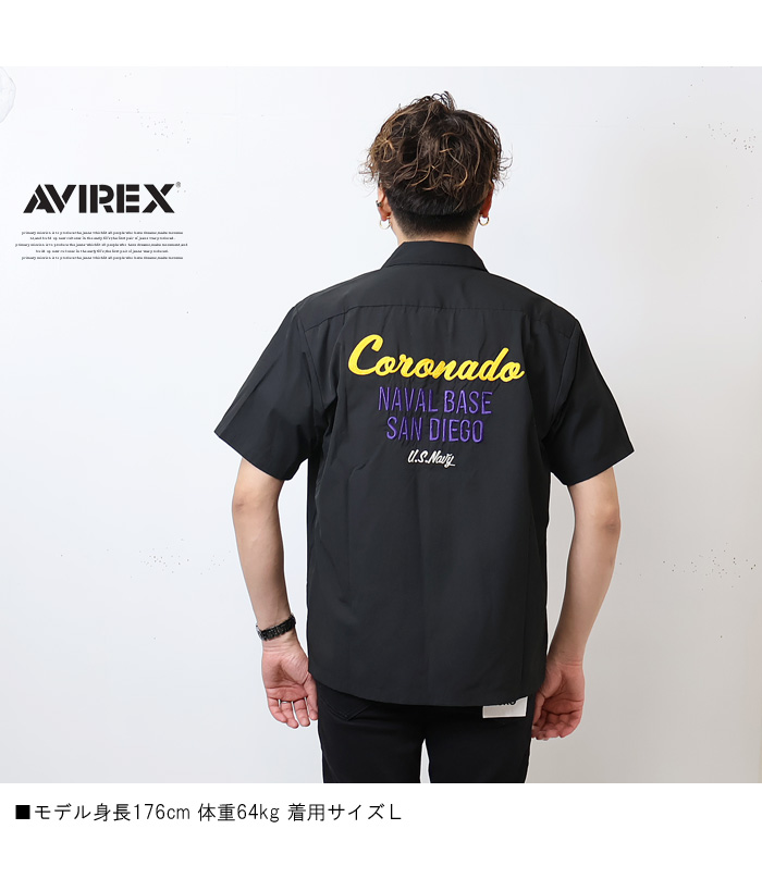 AVIREX アヴィレックス ワークシャツ U.S.N. 半袖シャツ メンズ