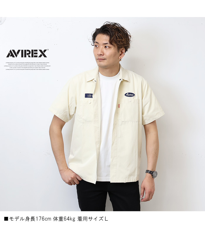 AVIREX アヴィレックス ワークシャツ U.S.N. 半袖シャツ メンズ