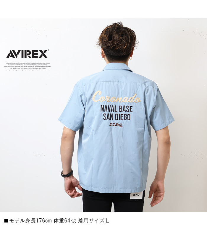 AVIREX アヴィレックス ワークシャツ U.S.N. 半袖シャツ メンズ 