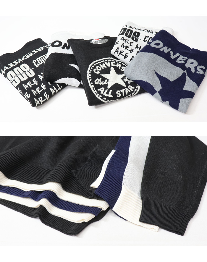 CONVERSE コンバース ジャガード セーター ニット クルーネック