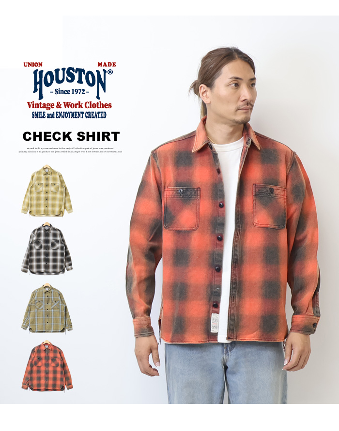 HOUSTON（ヒューストン） ビンテージ オンブレー チェック ビエラ