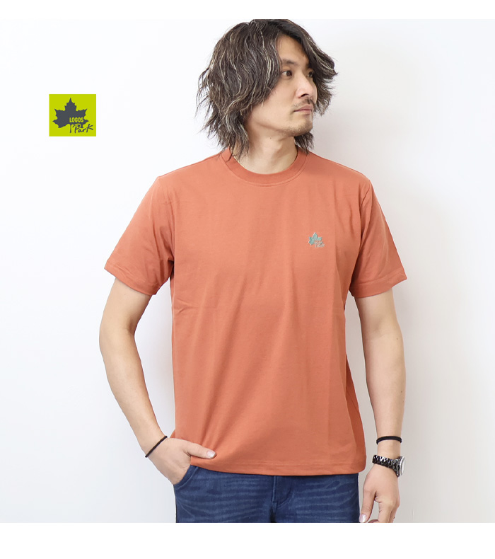 LOGOS Park ロゴスパーク ワンポイントロゴ刺繍 半袖Tシャツ 半T