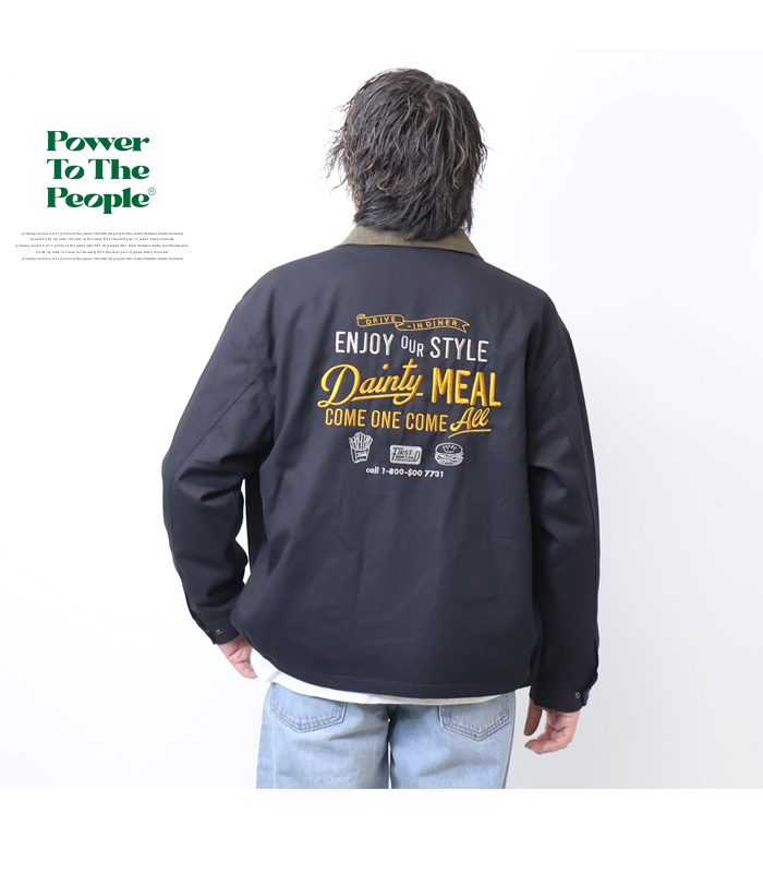 POWER TO THE PEOPLE パワートゥザピープル 刺繍 ドリズラージャケット