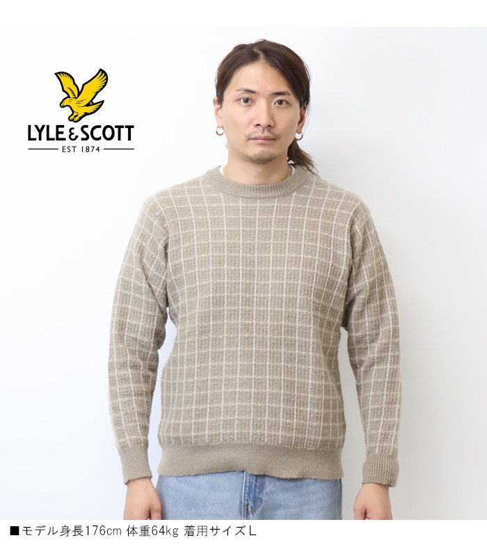 LYLE＆SCOTT ライル＆スコット クルーネック ジャガードニット
