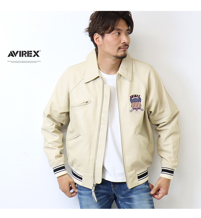 AVIREX アヴィレックス バーシティー シグネチャー レザージャケット 革ジャン メンズ アビレックス 送料無料 6121039  783-3950007 783-4950016 : 12574 : REX ONE - 通販 - Yahoo!ショッピング