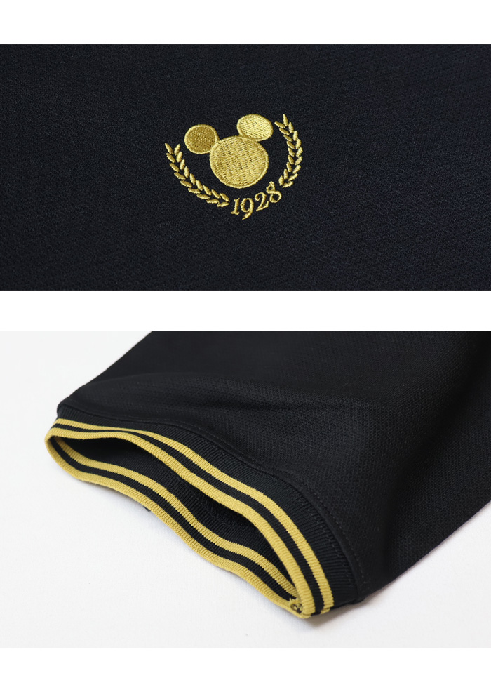 Disney（ディズニー） ミッキーマウス リブライン ワンポイント刺繍