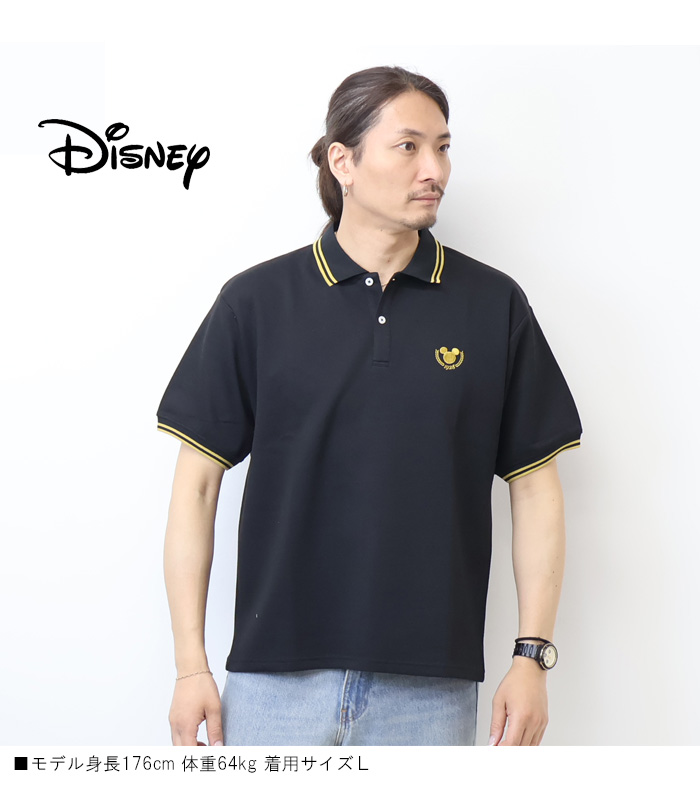 Disney（ディズニー） ミッキーマウス リブライン ワンポイント刺繍