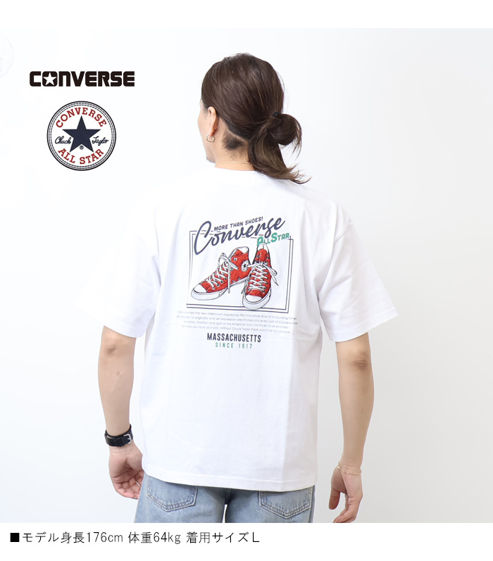 CONVERSE（コンバース） バック刺繍 半袖Tシャツ 半T メンズ 6278-7412
