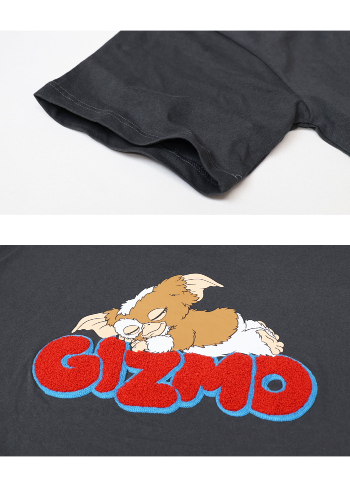 GREMLINES グレムリン プリント サガラ刺繍 半袖Tシャツ 半T ギズモ