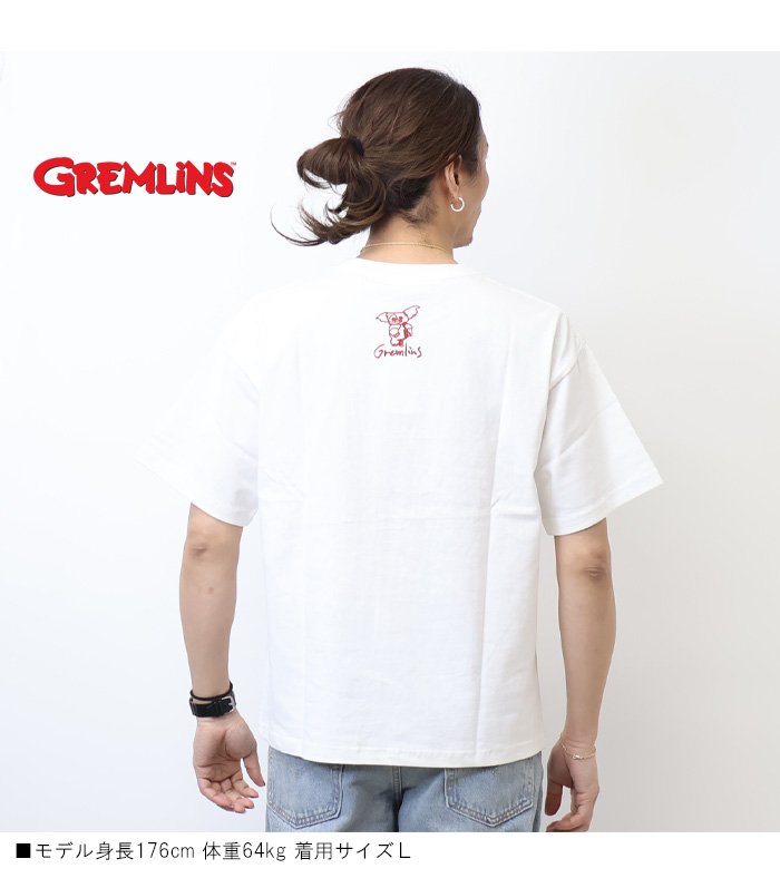 GREMLINES グレムリン フォトプリント 刺繍 半袖Tシャツ 半T ギズモ