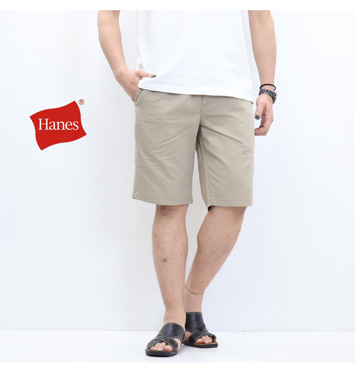 Hanes HANES ヘインズ コットンチノ イージーショートパンツ