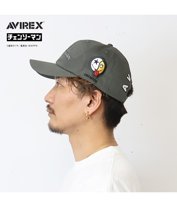 AVIREX チェンソーマン ONE MADE コラボキャップ 2 ワッペン メンズ