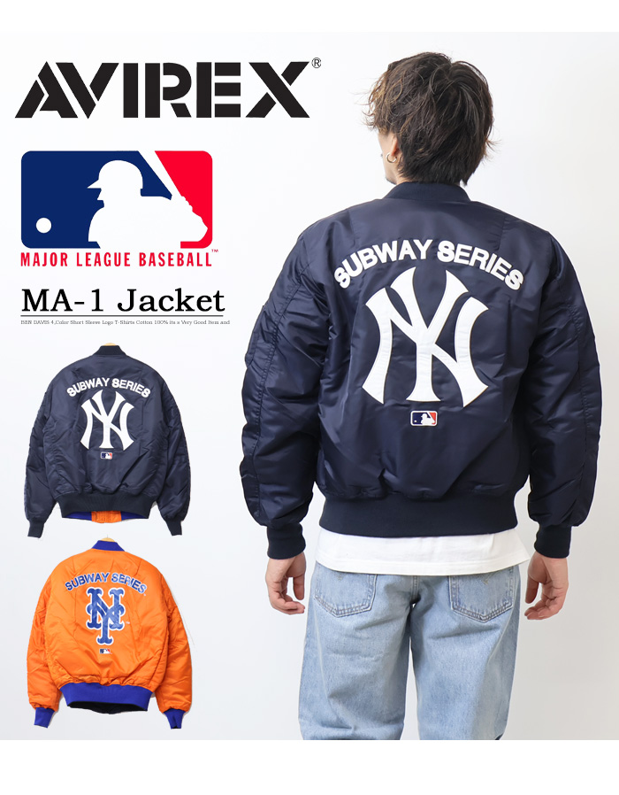 AVIREX アヴィレックス MLBコラボ MA-1ジャケット サブウェイ シリーズ リバーシブル ブルゾン フライトジャケット アビレックス  送料無料 783-3252049 : 14114 : REX ONE - 通販 - Yahoo!ショッピング