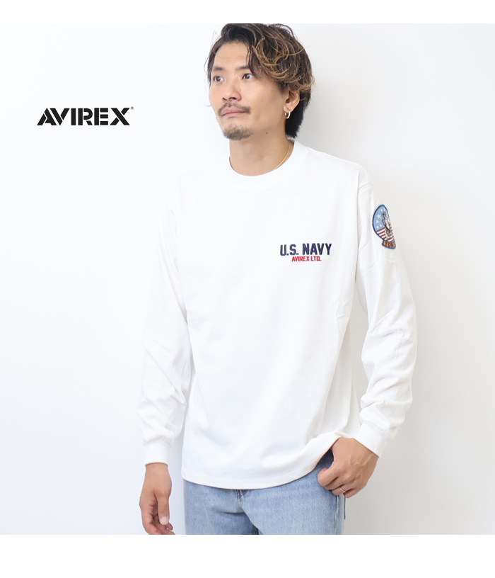 AVIREX アヴィレックス TOP GUN トップガン 長袖Tシャツ サガラ