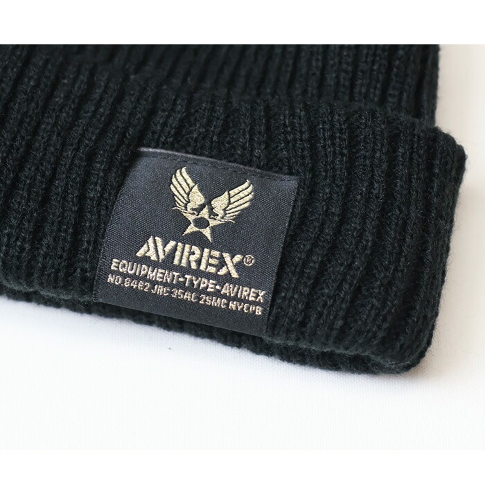 AVIREX（アヴィレックス） ネームタグ ニットキャップ ニット帽 帽子