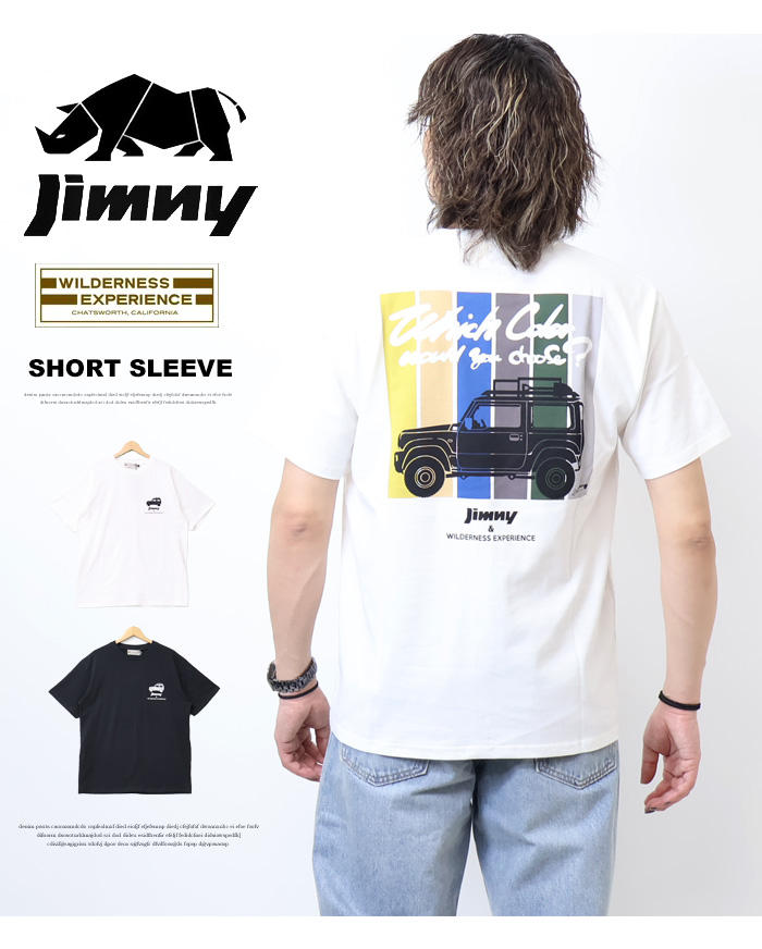 SUZUKI スズキ JIMNY ジムニー WILDERNESS EXPERIENCE コラボTシャツ ボディカラー 半袖Tシャツ 半T メンズ  送料無料 824222