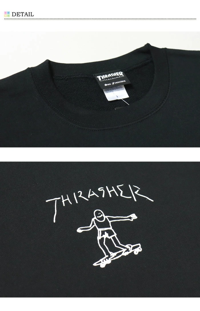 THRASHER スラッシャー ゴンズアートロゴ プリント スウェット