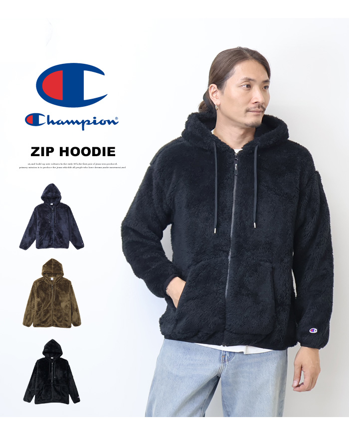 Champion（チャンピオン） ボアフリース ジップパーカー メンズ