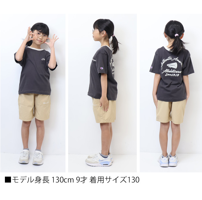 Champion（チャンピオン） キッズ シアサッカー地 ハーフパンツ