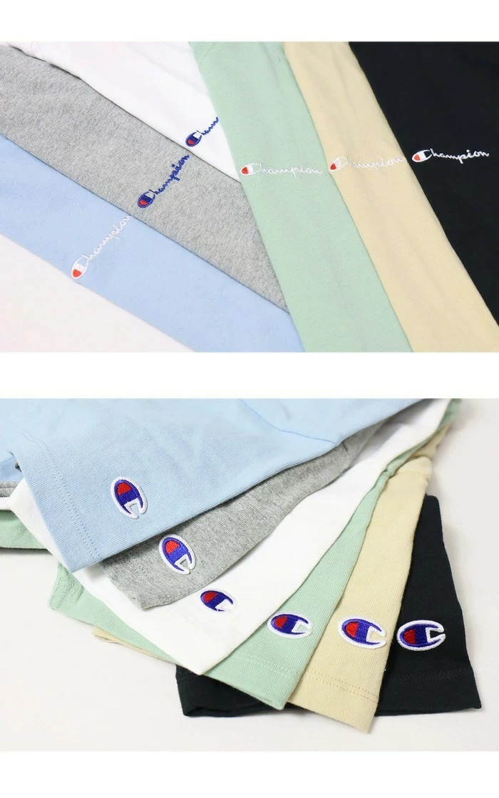 Champion チャンピオン レディース ワンポイントロゴ刺繍 半袖 Tシャツ