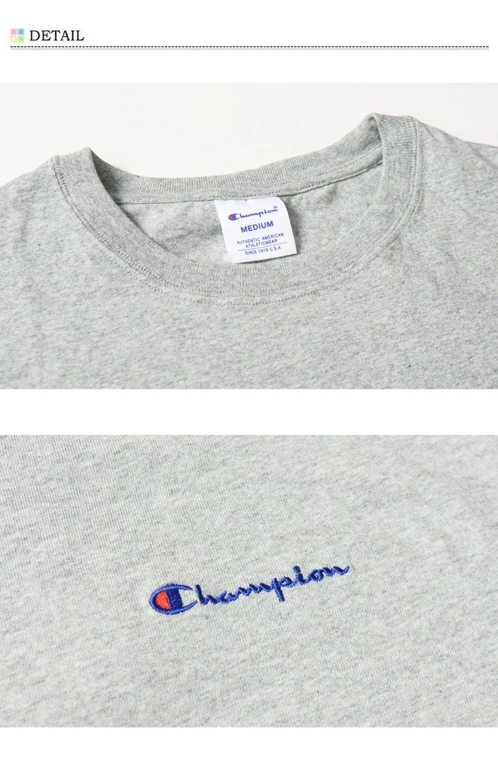 Champion チャンピオン レディース ワンポイントロゴ刺繍 半袖 Tシャツ