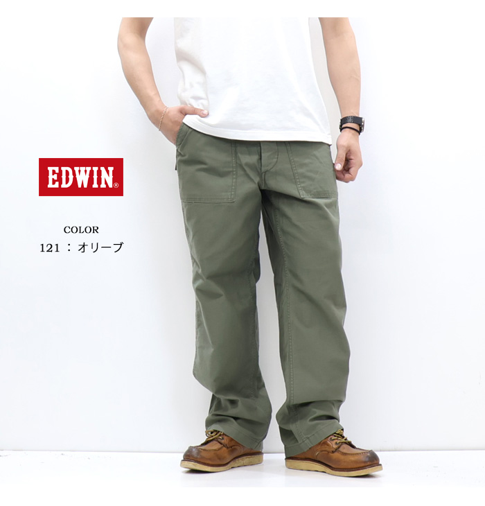 heveヘイブ　オリーブグリーン ガウチョパンツ タック入り 1006G26B0040_l_a169.jpg