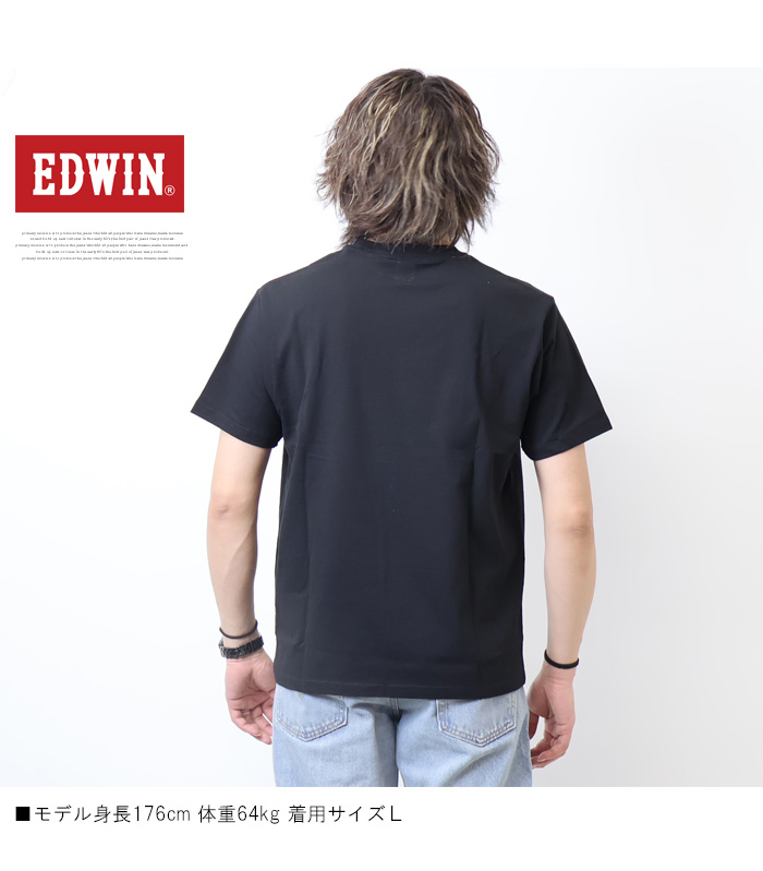 EDWIN（エドウィン） ボックスロゴプリント 半袖Tシャツ メンズ 半T